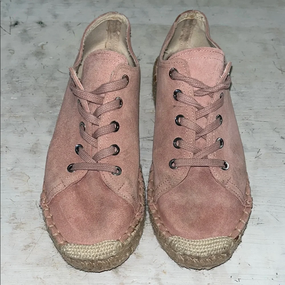 Alohas pink suede espadrilles shoe | size 7-7.5